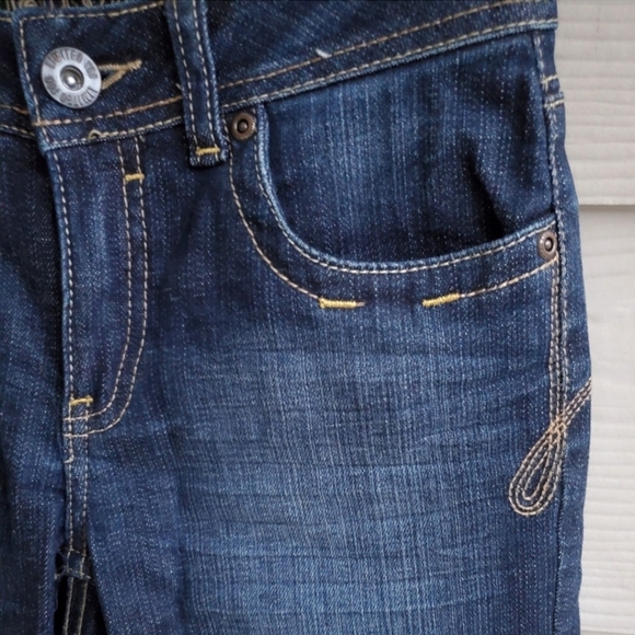 Limited Too 14 Slim Indigo Denim Dark Wash 5-pocket Fitted Bermuda Shorts - Picture 5 of 8